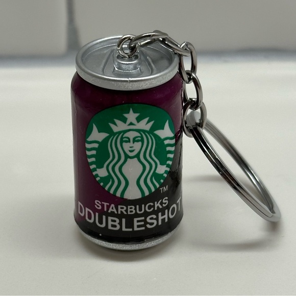 Starbucks Doubleshot Keychain - Purple and Silver - Picture 7 of 7